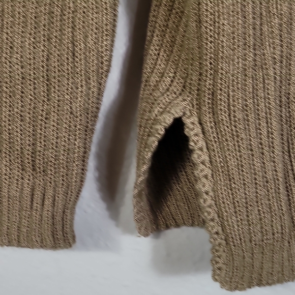 Vintage Crochet Chunky Knit Women Cardigan Size S Brown Button Up Cottage Preppy - Picture 5 of 12